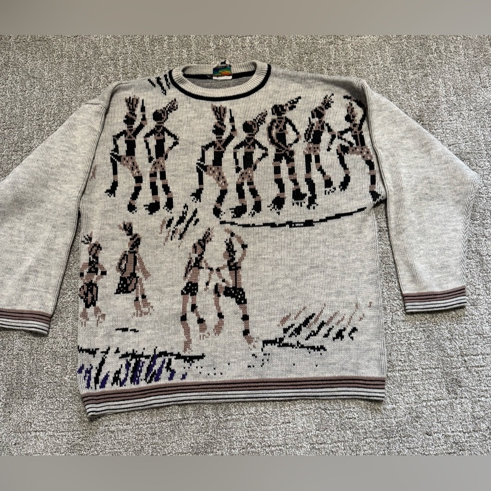 Vintage southwestern woman’s  Sweater Medium GES Knitting